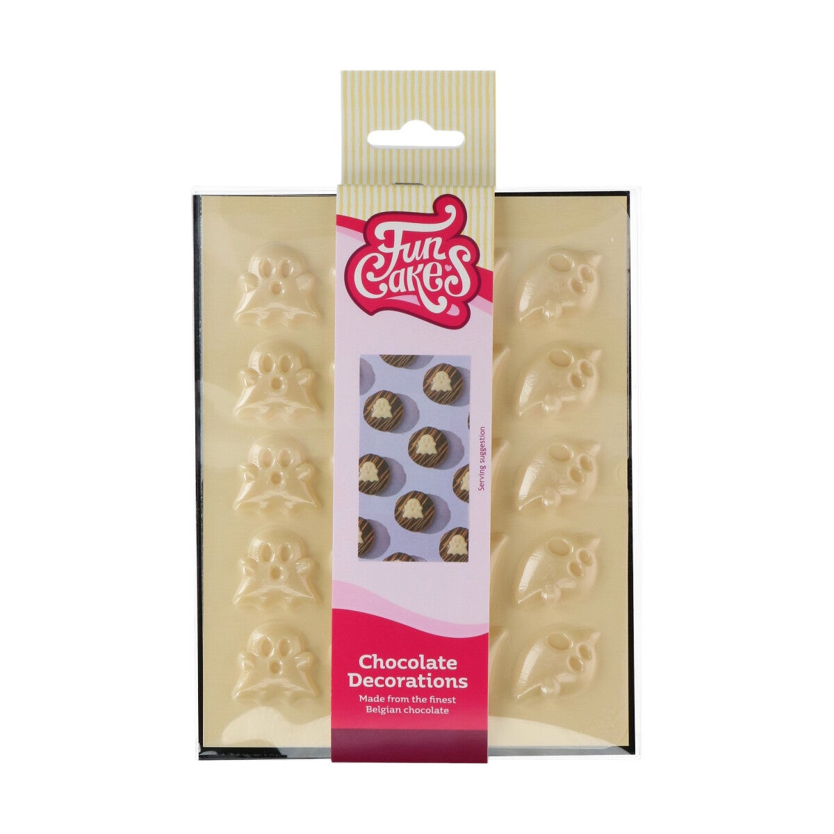 FunCakes Décorations En Chocolat Fantômes Blancs set/20