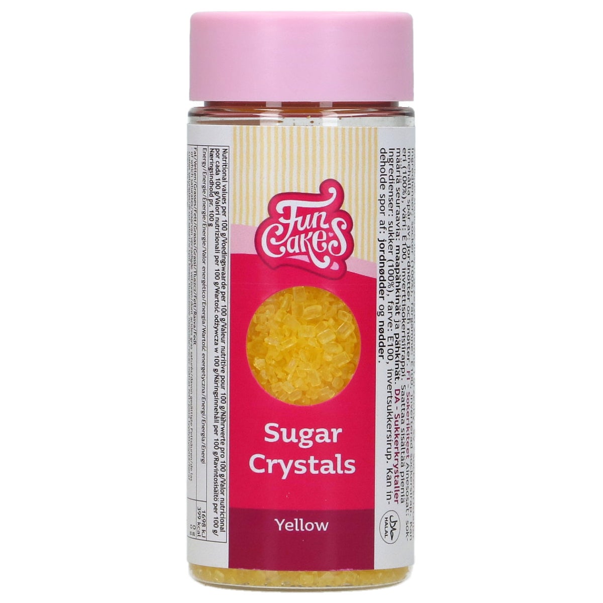 FunCakes Sugar Crystals -Jaune 80g