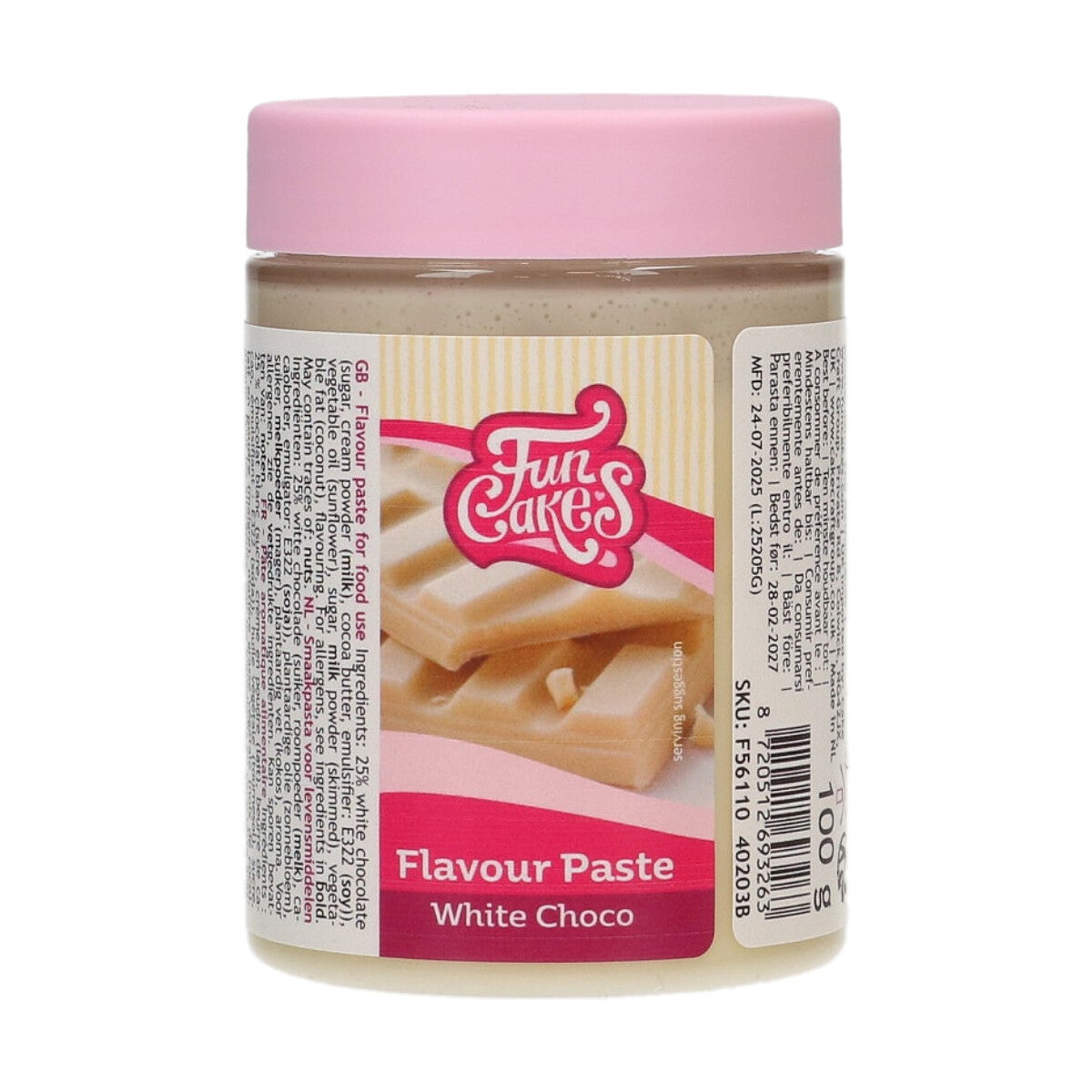 FunCakes Pâte Aromatisante Choco Blanc 100g