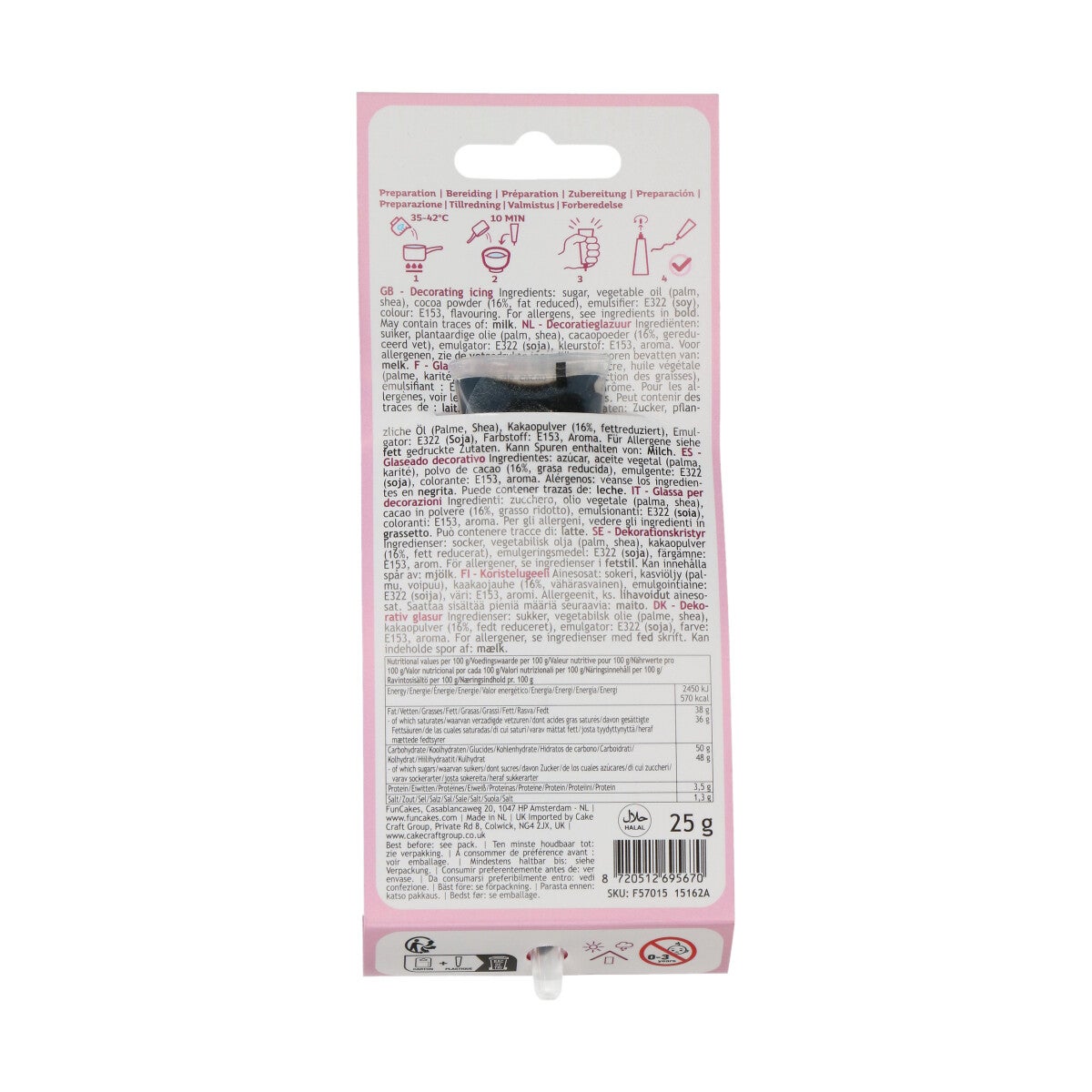 FunCakes Choco Writer Noir 25g