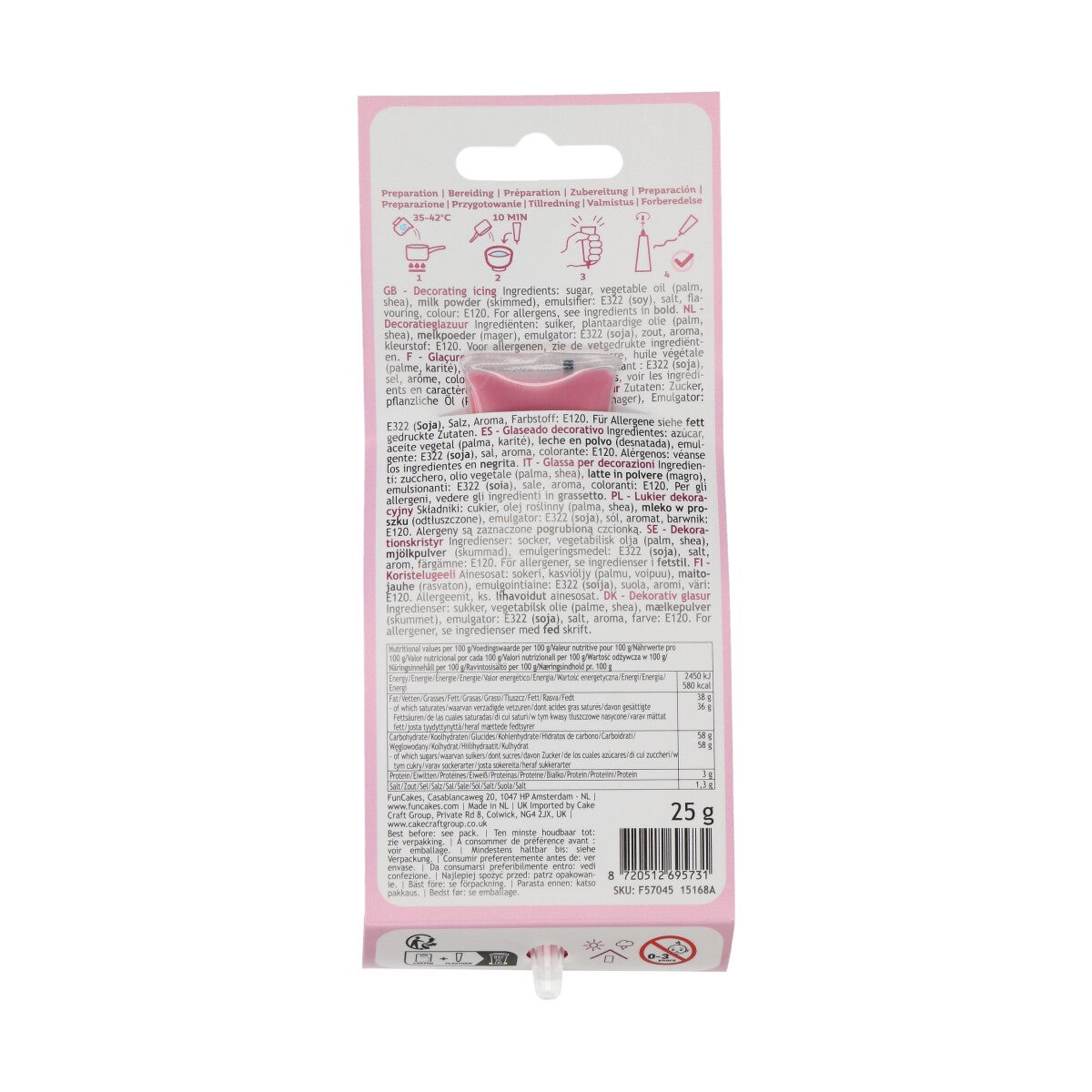 FunCakes Choco Writer Vieux Rose 25g