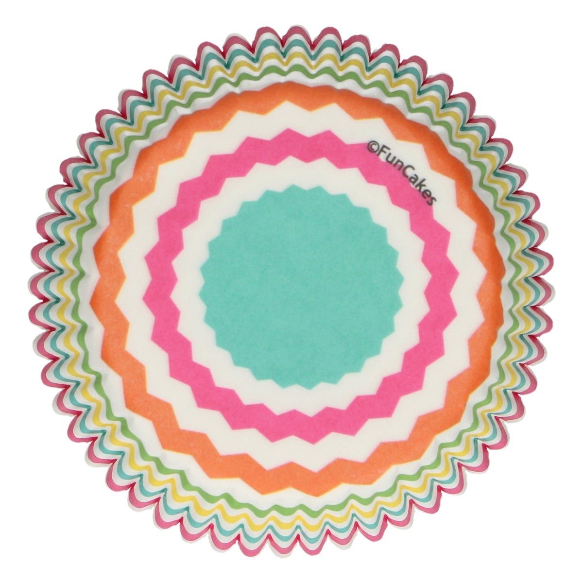 FunCakes Caissettess à cupcake Chevrons Colorés pk/48
