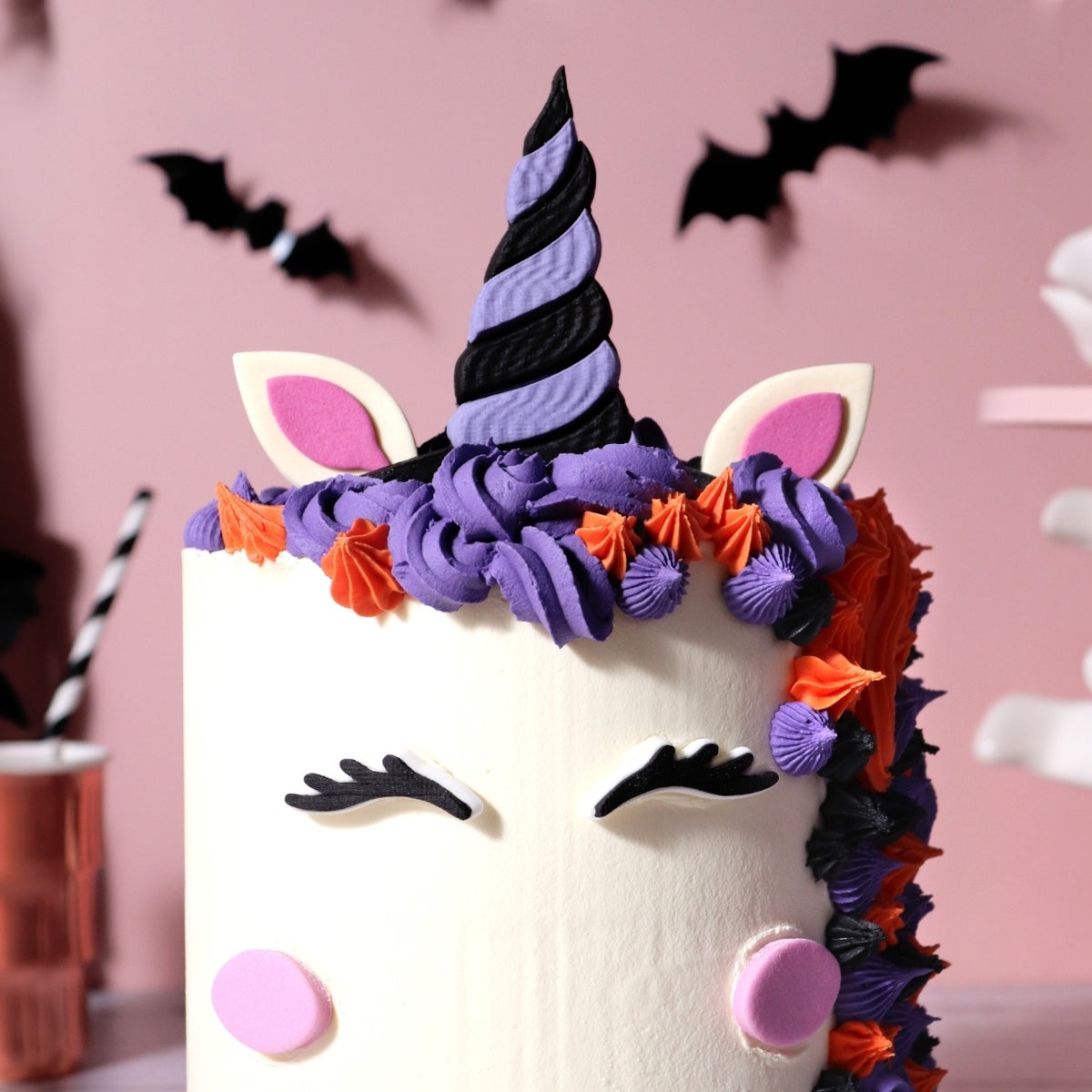 PME Halloween Décorations en Sucre pour Gâteau Visage de Licorne Sorcière set/7