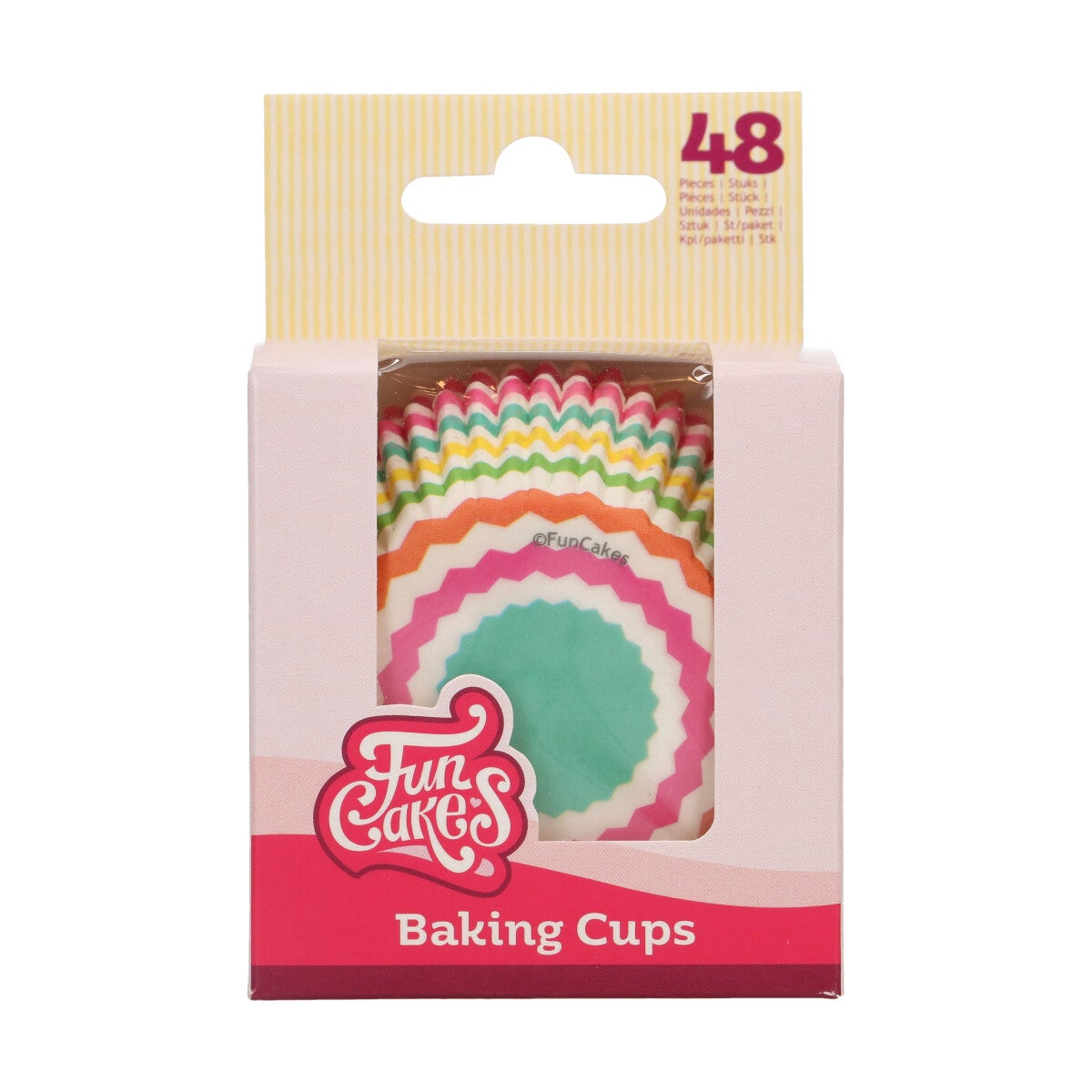FunCakes Caissettess à cupcake Chevrons Colorés pk/48