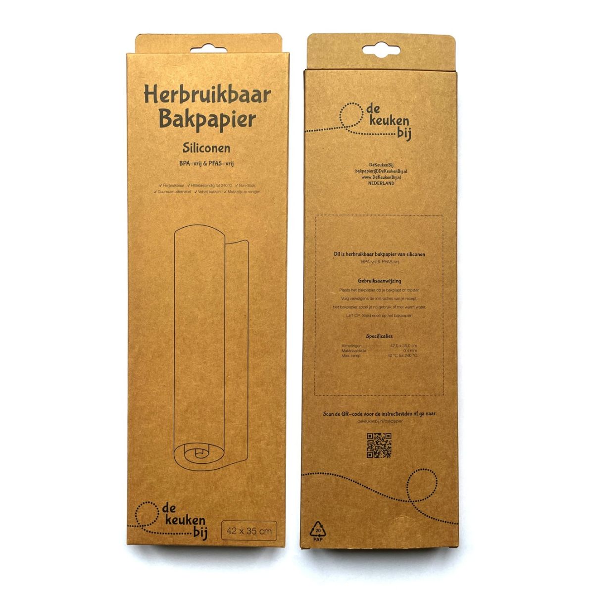 De KeukenBij Papier Cuisson Réutilisable en Silicone Tapis de Cuisson 42x35cm