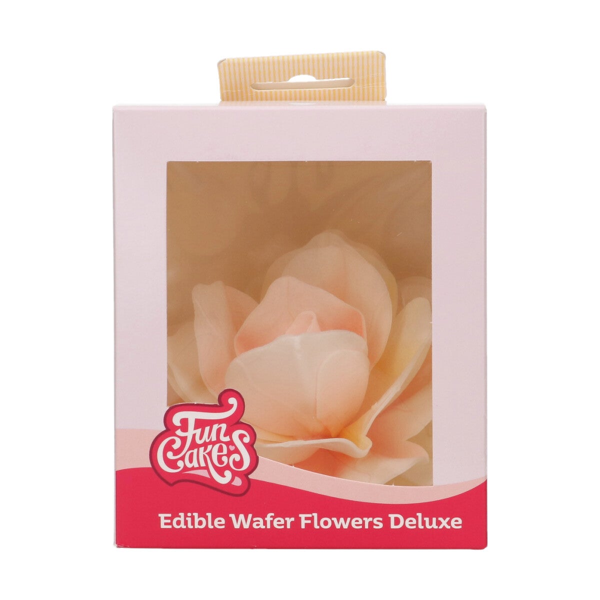 FunCakes Fleurs Comestibles en Azyme Deluxe Rose Pastella Jaune/Orange Ombre Large pk/1