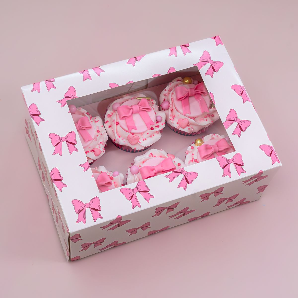 Simply Making Boîte à Cupcakes Pink Ribbons 6 pk/2