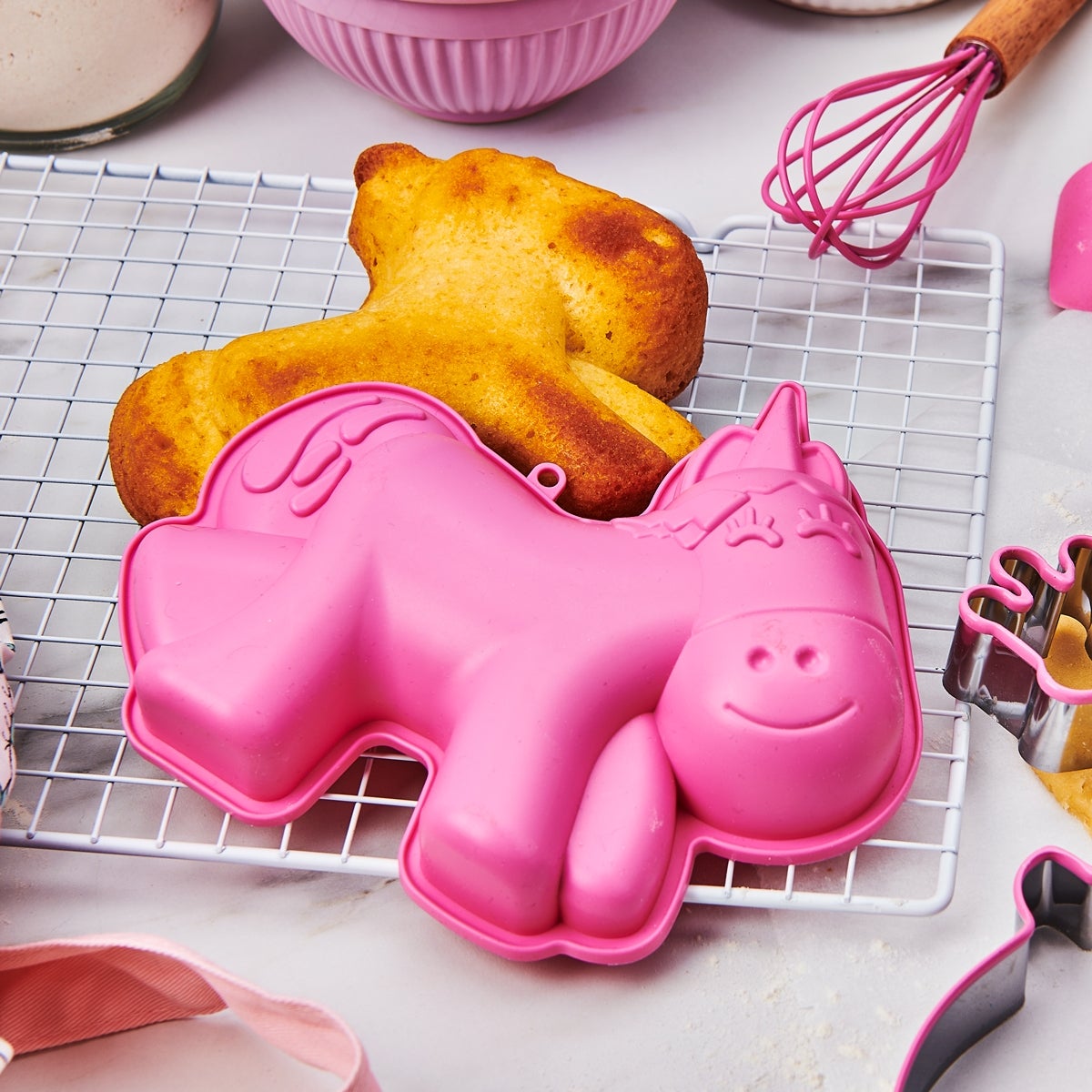 Wilton Kit de Pâtisserie Moule en Silicone Licorne Set/3