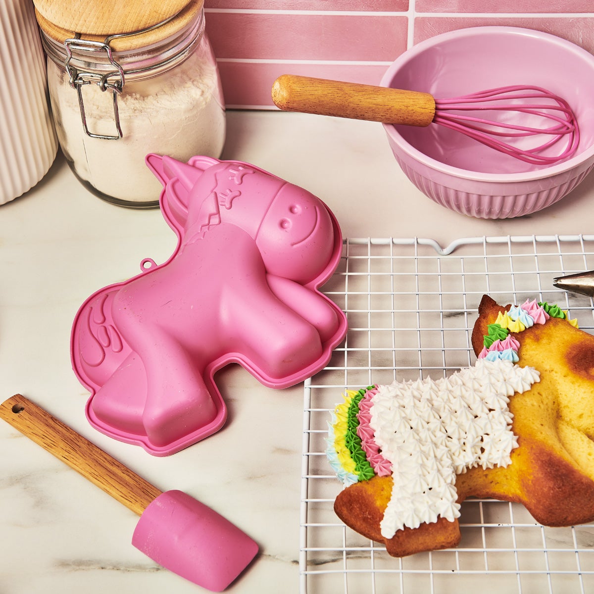 Wilton Kit de Pâtisserie Moule en Silicone Licorne Set/3