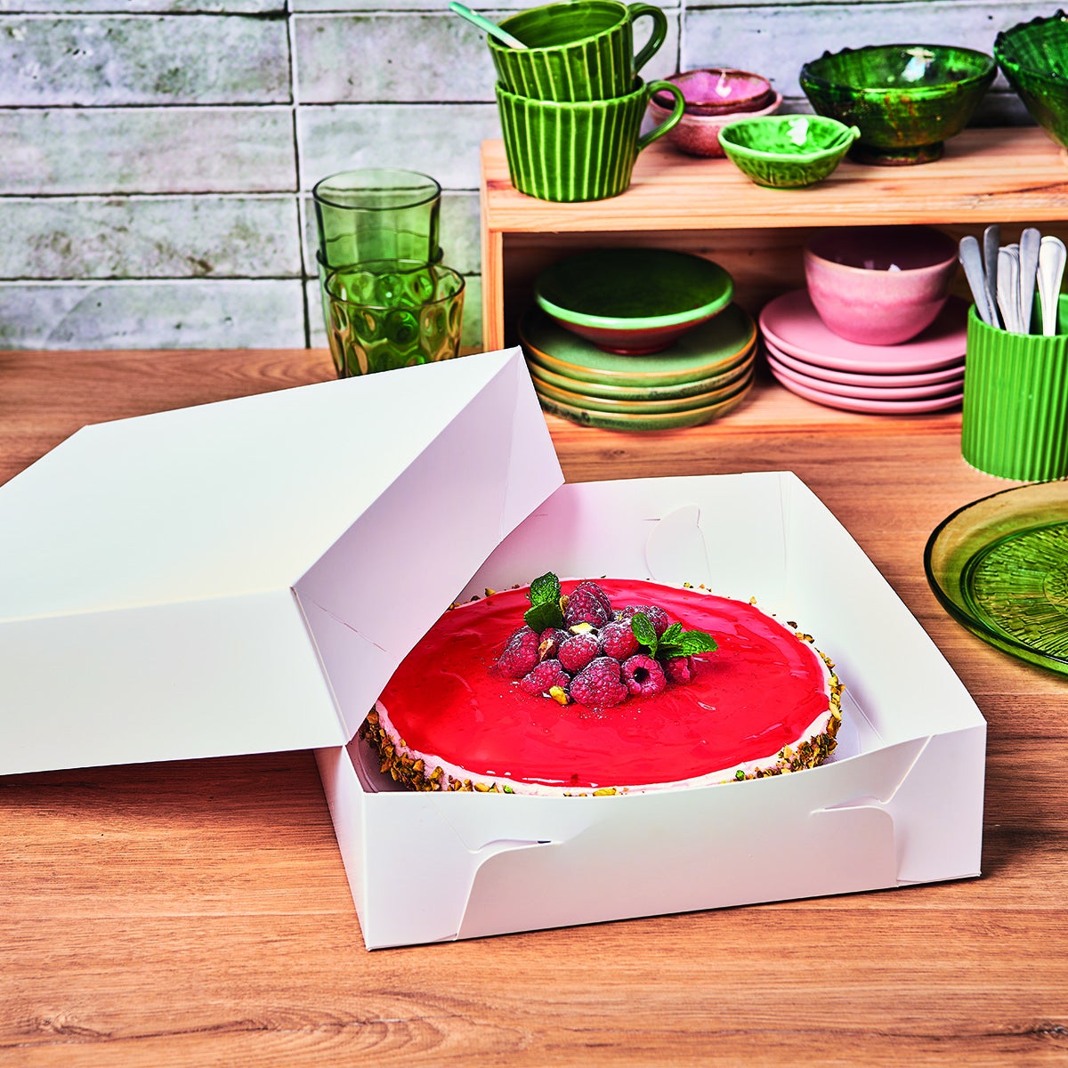 FunCakes Boîte à Gâteau Col de Cygne Blanc 36x36x8cm pk/25