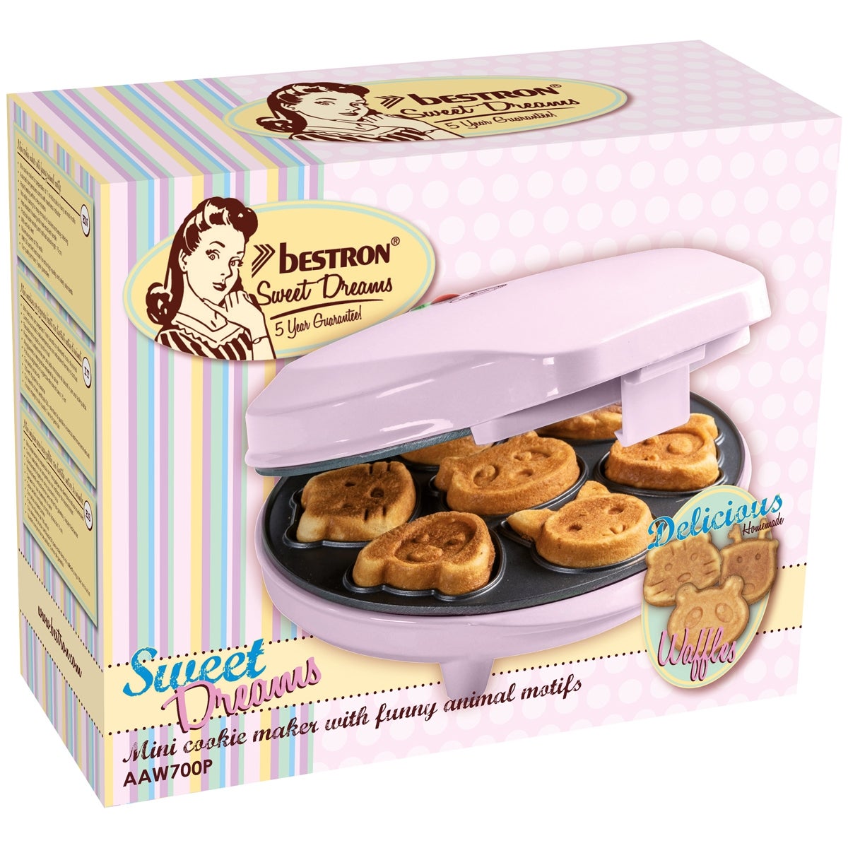 Bestron Cake Maker Animal Shapes Pink