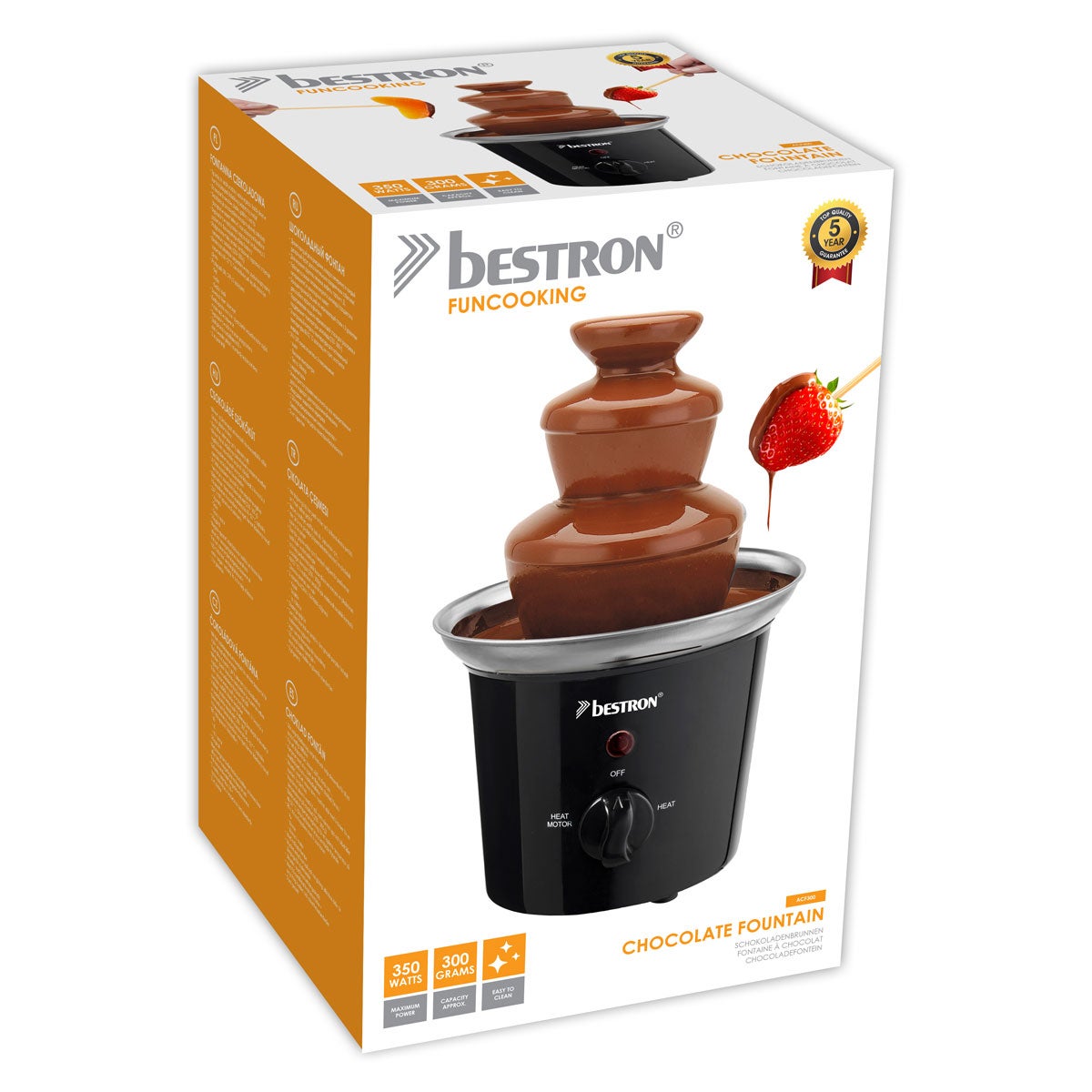 Bestron Fontaine à Chocolat 60W - Noir