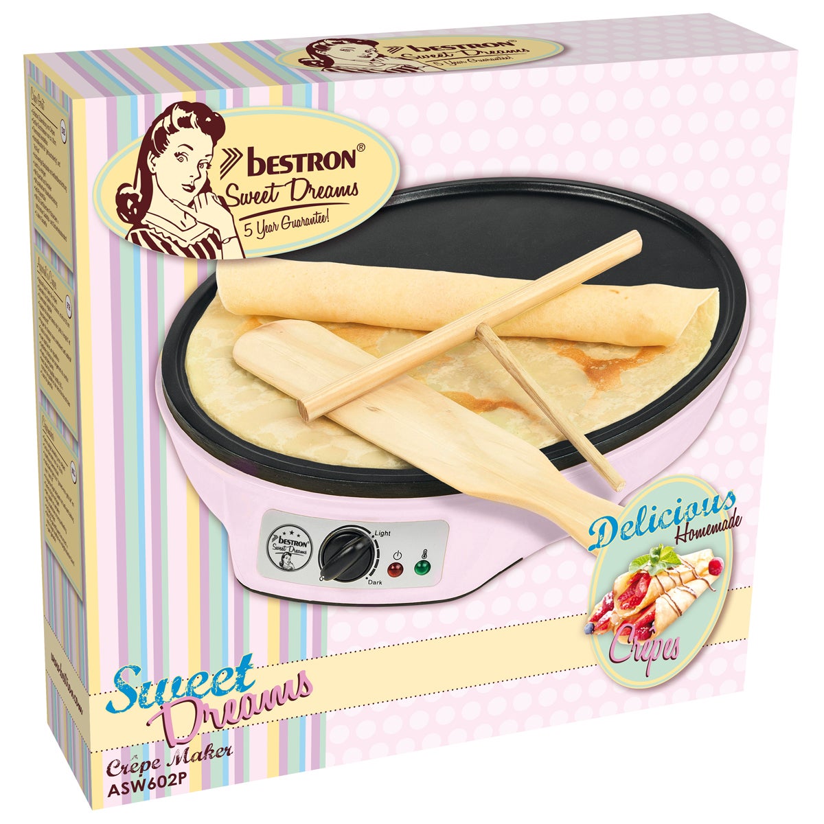 Bestron Crêpemaker Rose