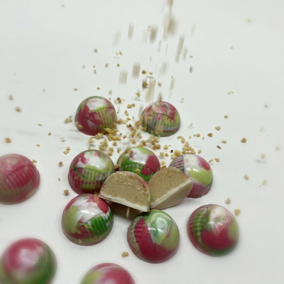 BWB Moule à Chocolat en 3 parties - Pralin Rond Détaillé