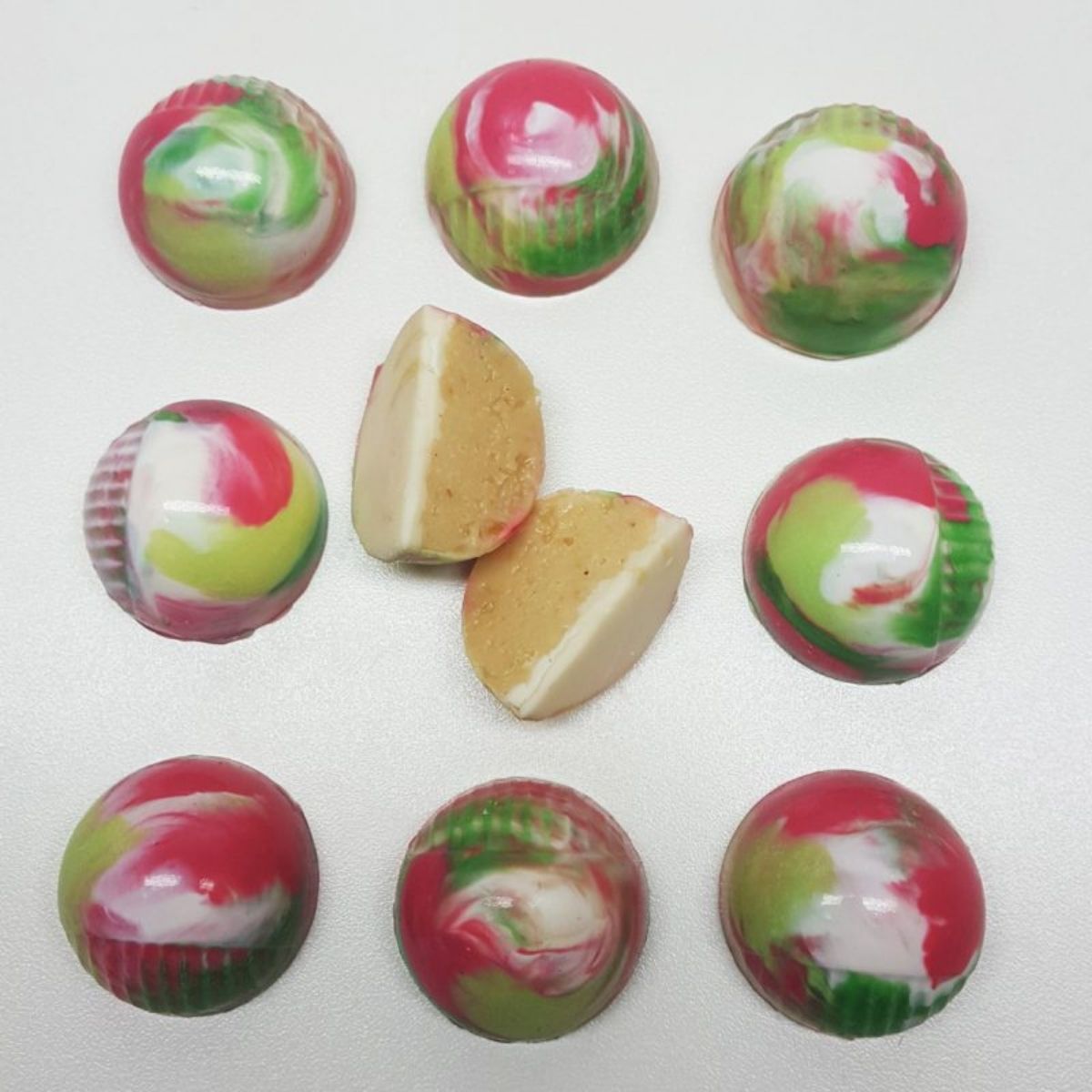 BWB Moule à Chocolat en 3 parties - Pralin Rond Détaillé