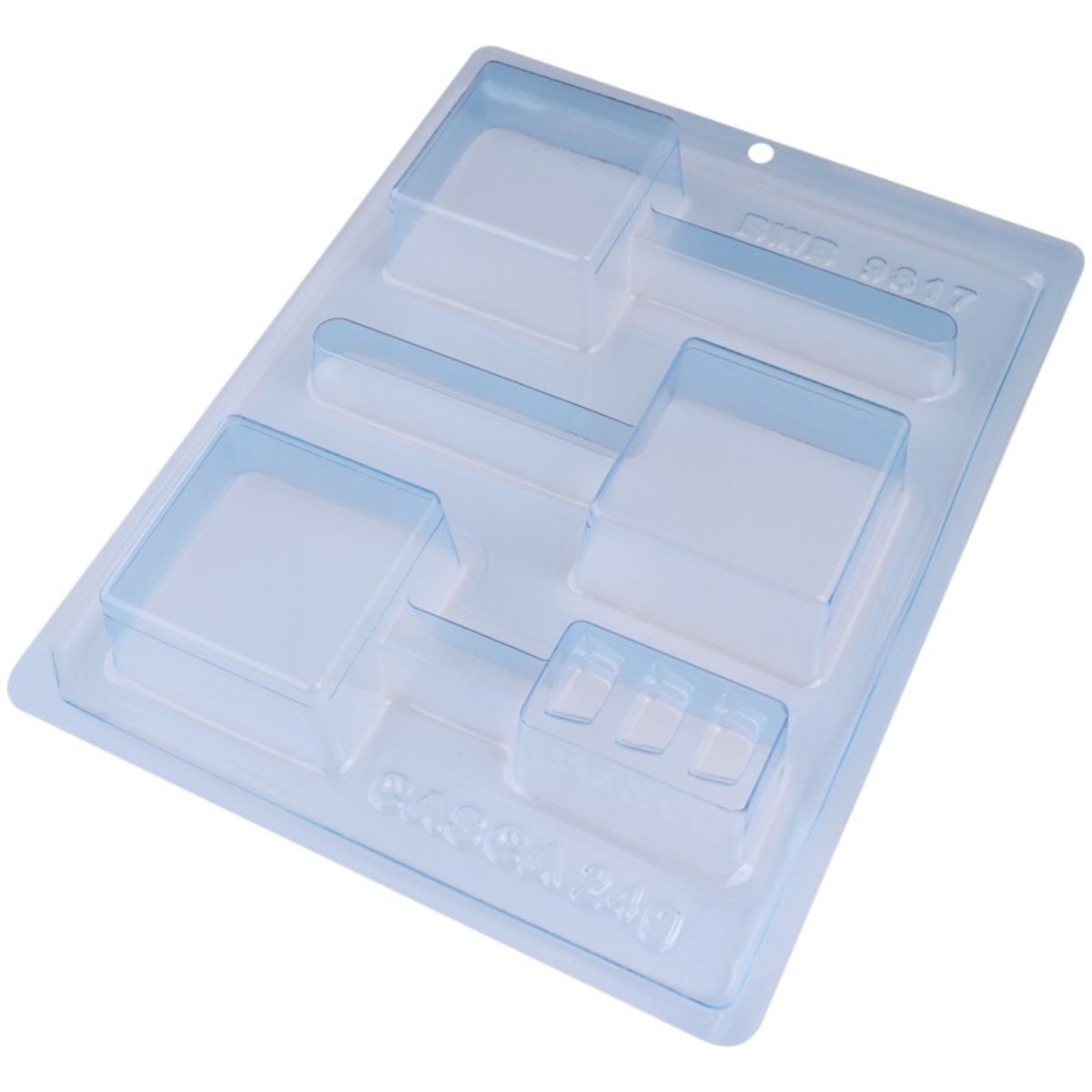 BWB Chocolate Mould 3 pièces Sucette Carrée 3 Cavités