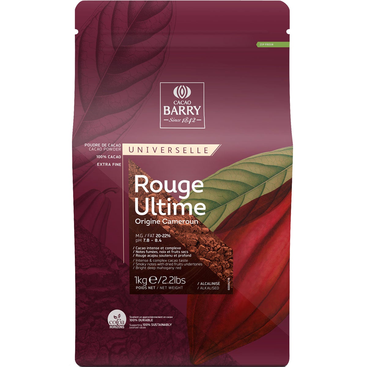 Cacao Barry Poudre de Cacao Rouge Ultime 1kg