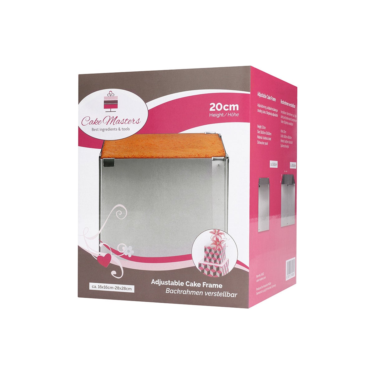 Cake-Masters Cadre à pâtisserie ajustable 20cm Haut