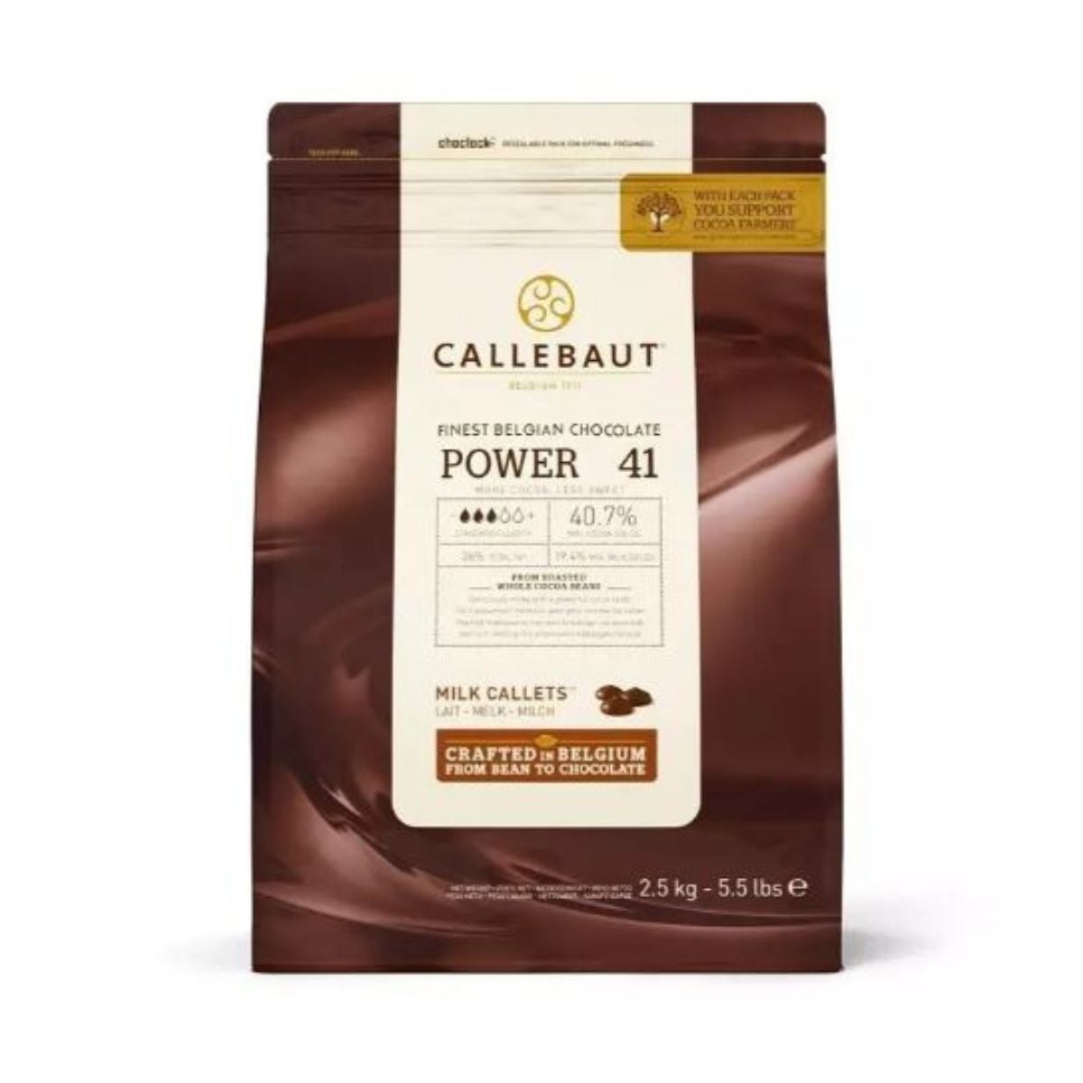 Callebaut Power41 Couverture Milk Choc Callets 2.5kg
