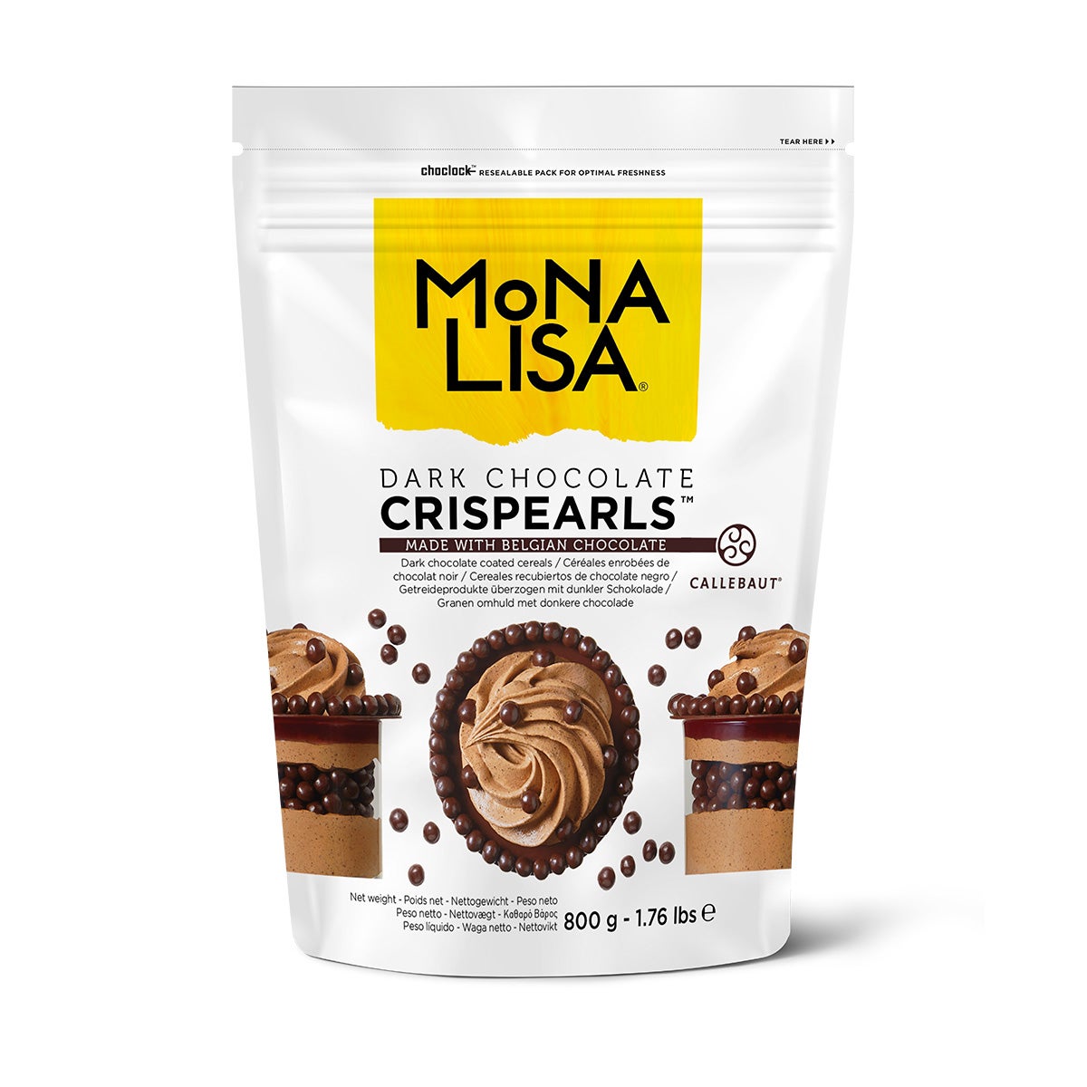 Callebaut Mona Lisa CrispPearls Dark 800g
