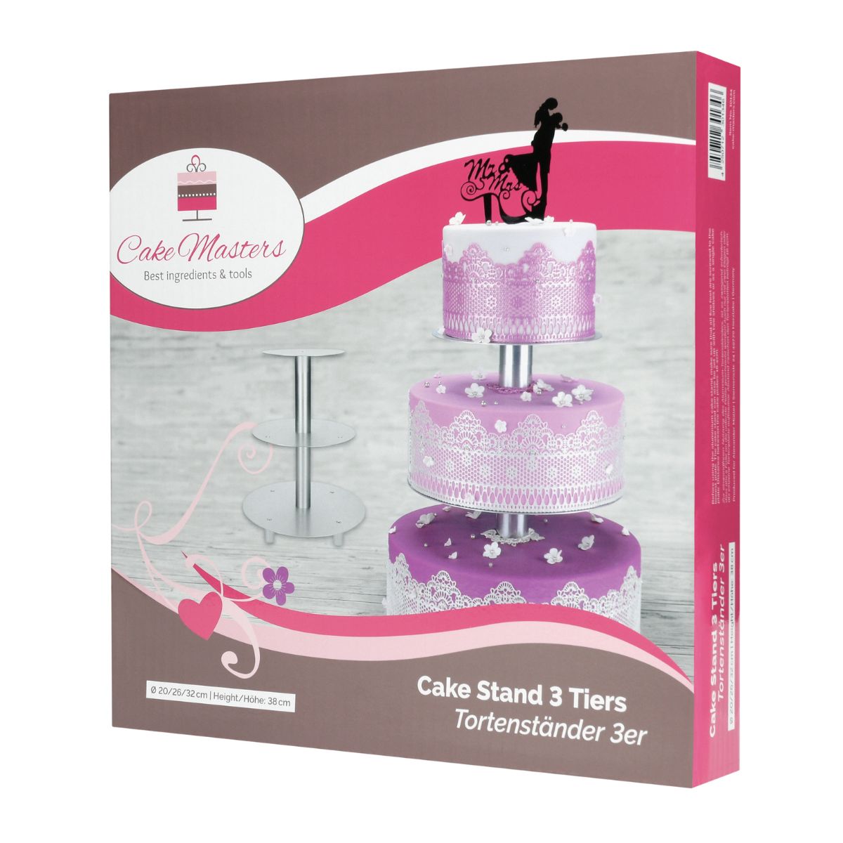 Cake-Masters - Cake Stand 3 Tiers - 38cm high