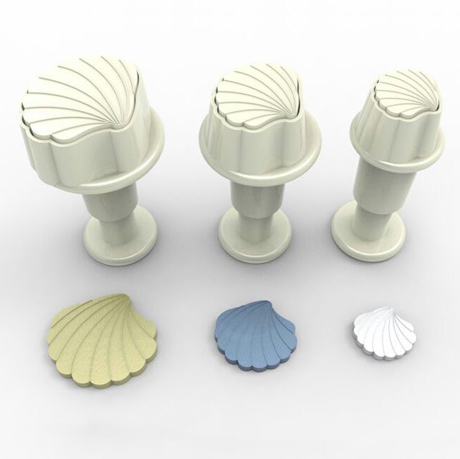 Dekofee Mini emporte-pièces à piston Coquillages set/3