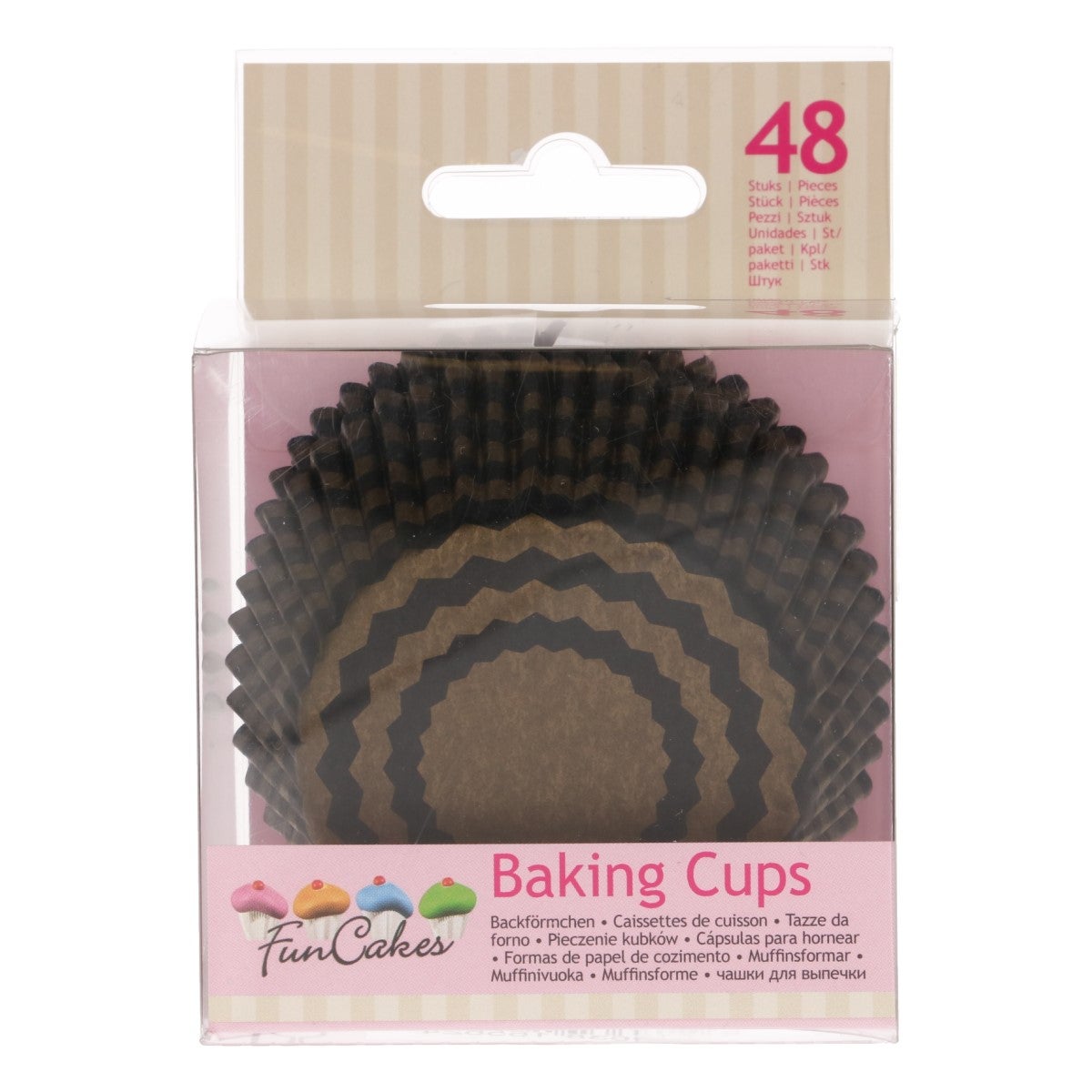 FunCakes Cupcakevormpjes Chevron Goud pk/48