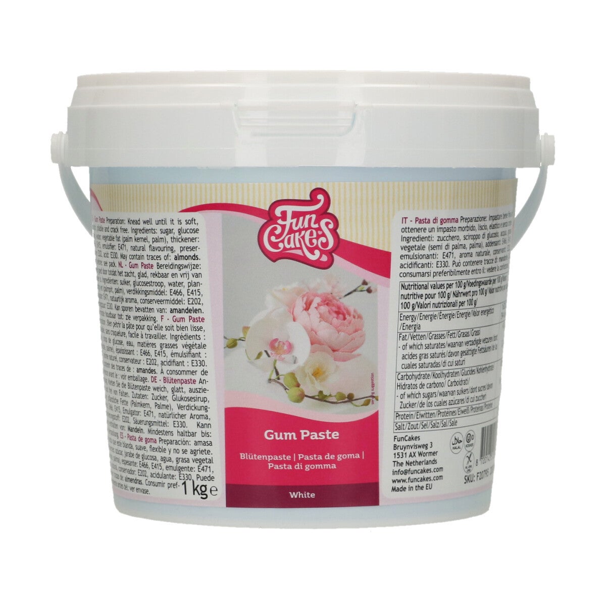 FunCakes Gum Paste Blanc 1 kg