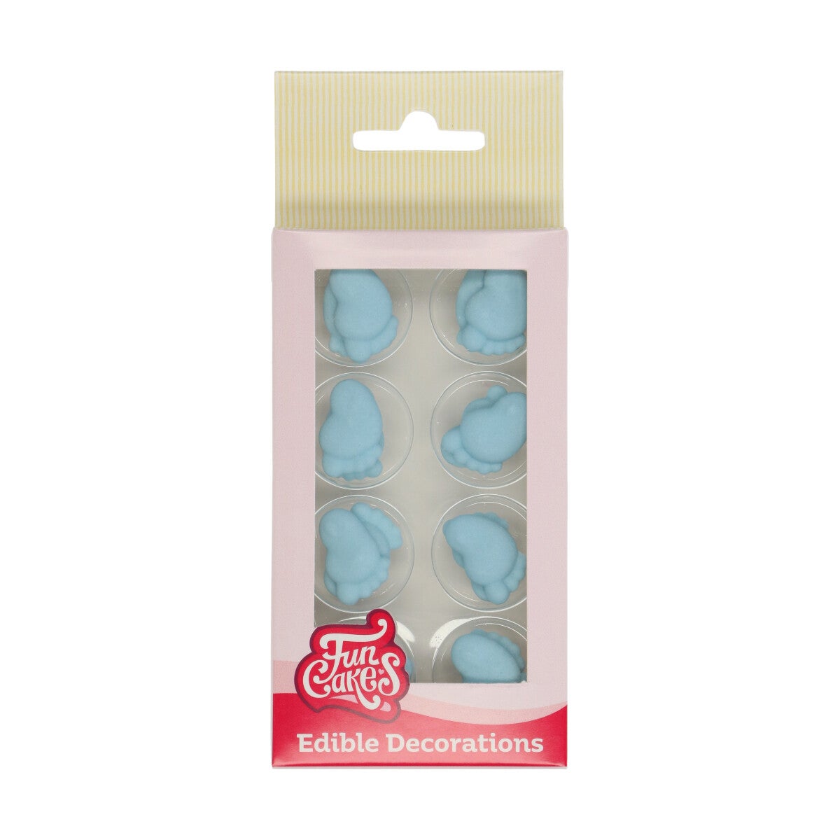 FunCakes Décors en Sucre Pieds de Bébé Bleus Set/16