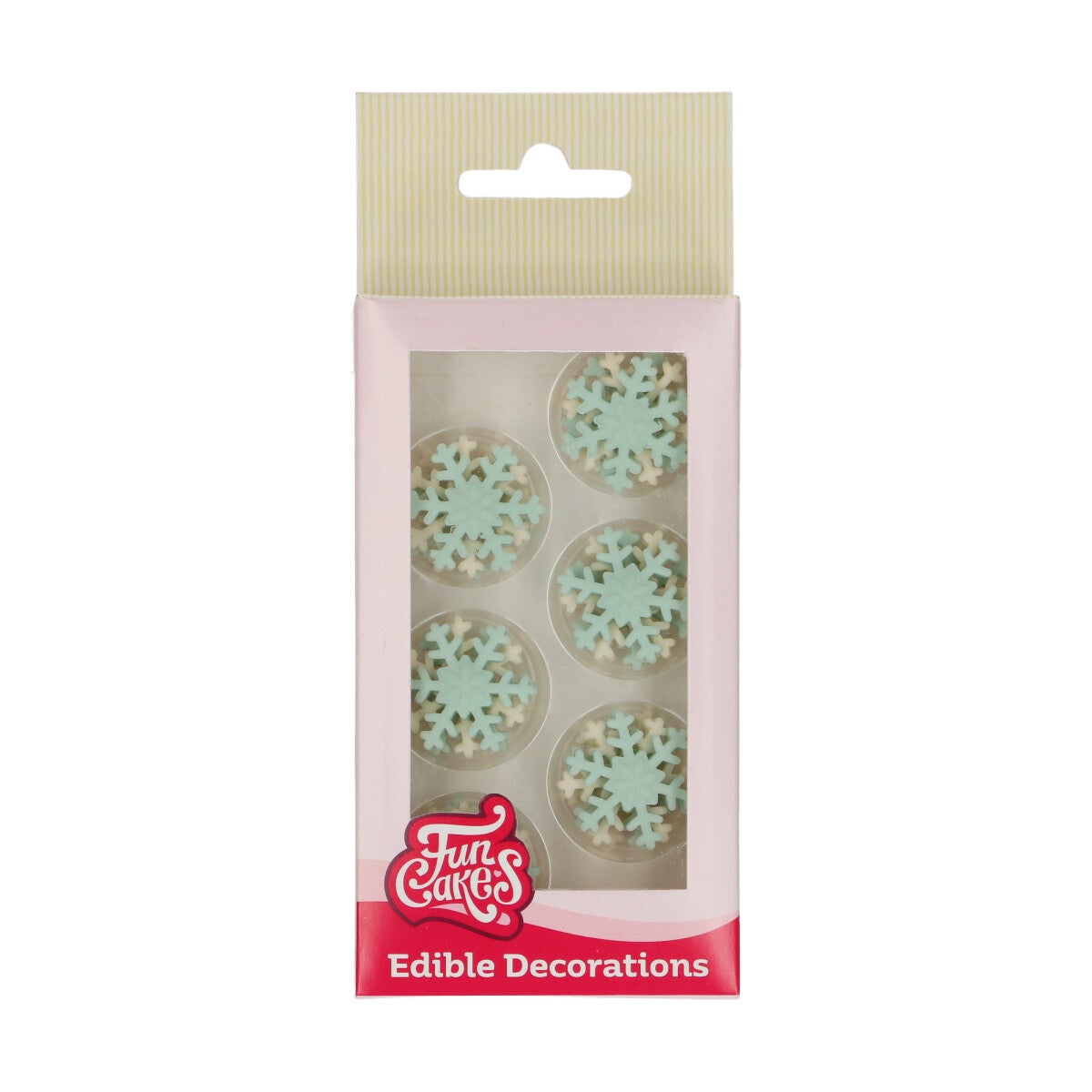FunCakes Décors en Pâte à Sucre Flocons de neige Bleu Set/12