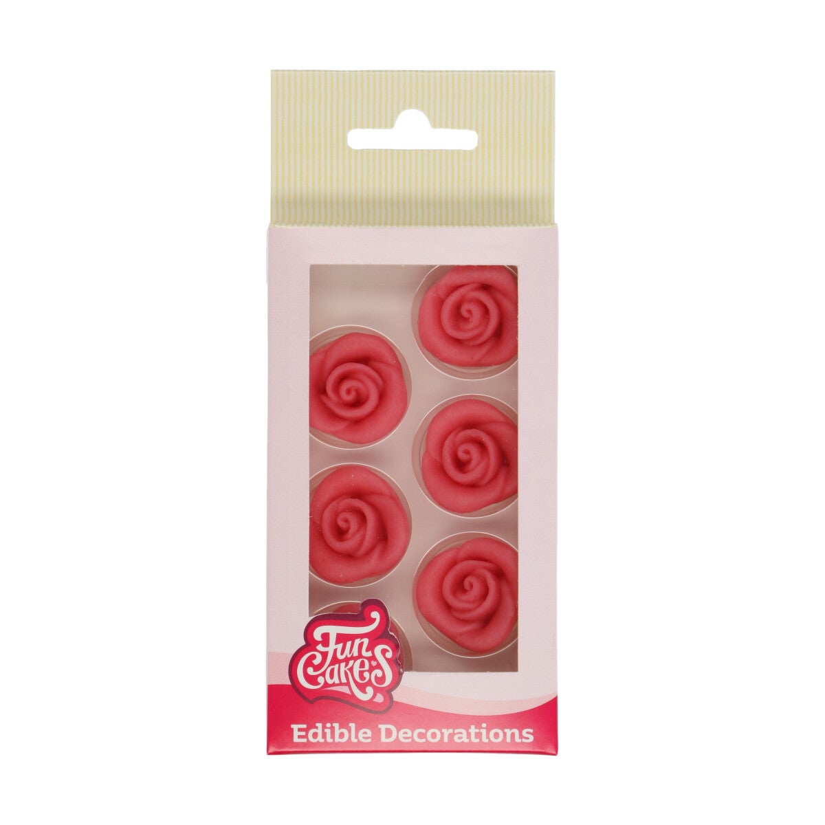 FunCakes Décorations en pâte d’amande Roses Set/6
