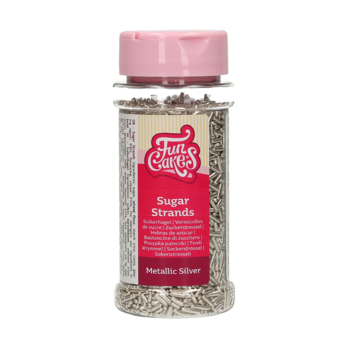 FunCakes Vermicelles de Sucre -Argent Métallisé- 80g