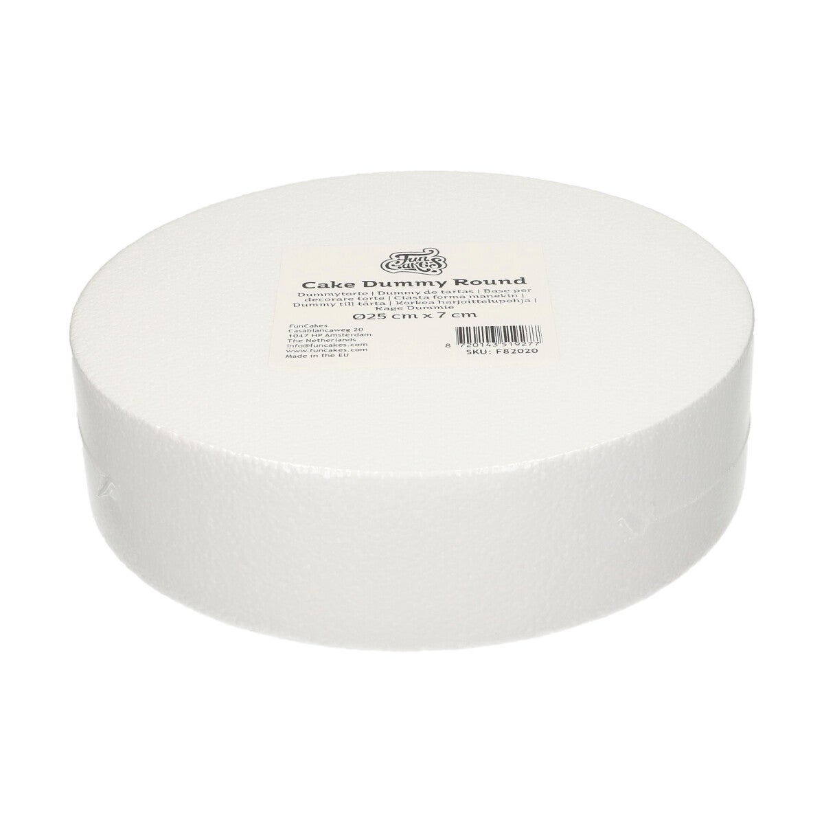 FunCakes Dummy - Gâteaux Polystyrène Rond 7cm -Ø25cm-