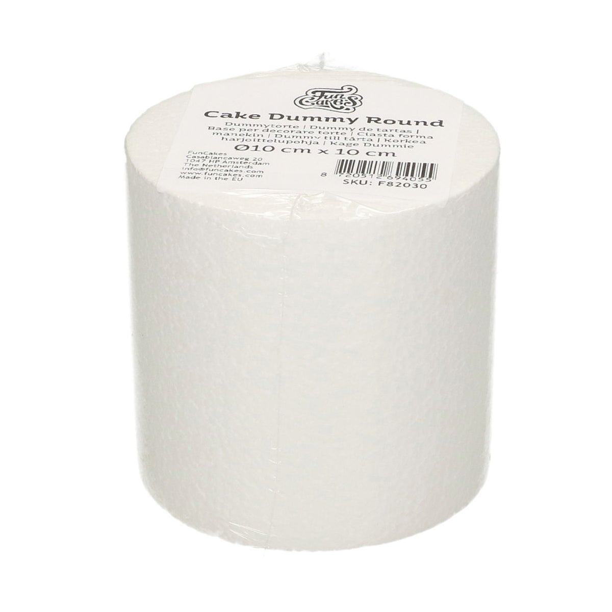 FunCakes Dummy - Gâteaux Polystyrène Rond 10 cm -Ø10cm-