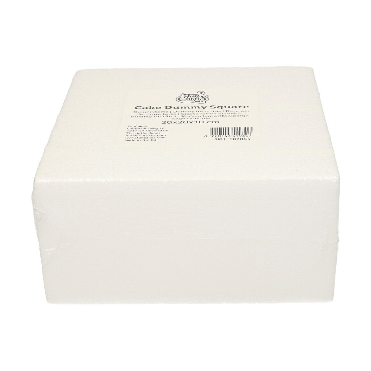 FunCakes Dummy - Gâteaux Polystyrène Carré 10cm -20x20cm-