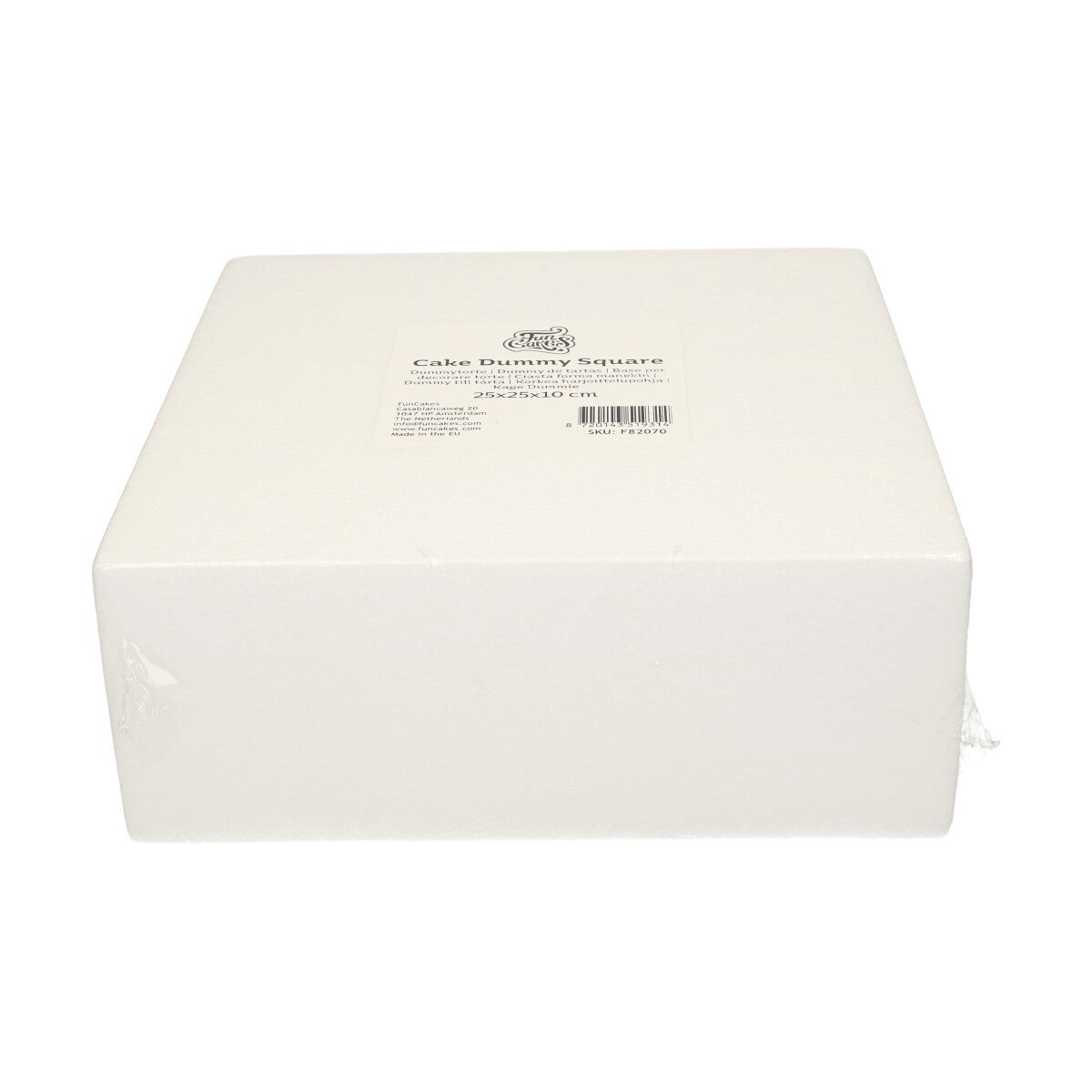 FunCakes Cake Dummy Carré 10cm -25x25cm-