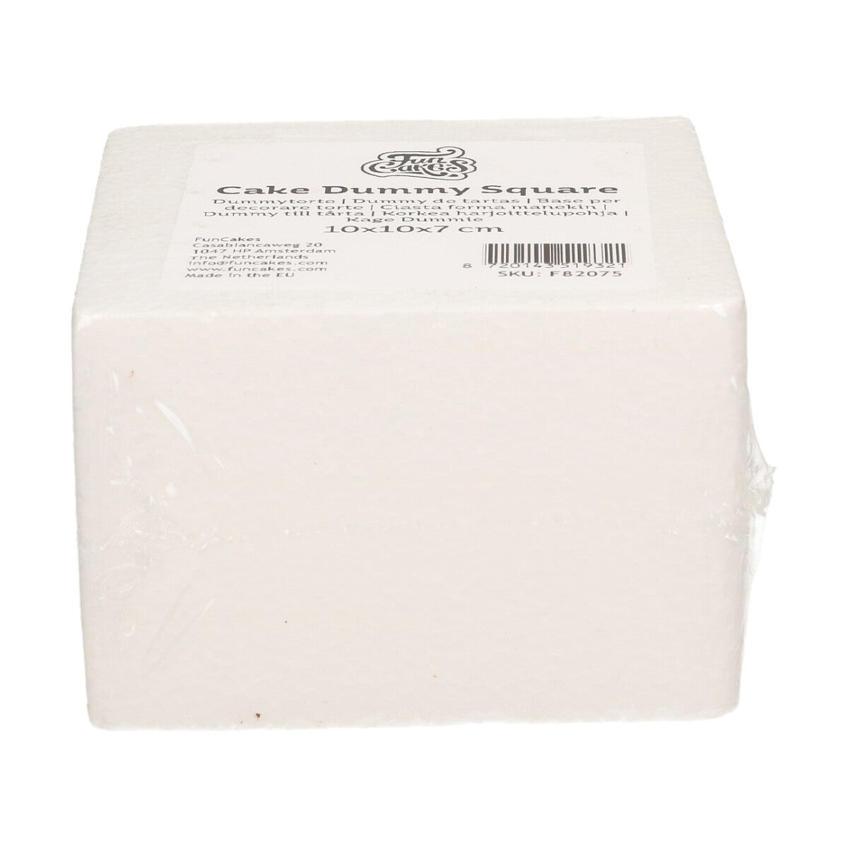FunCakes Dummy - Gâteaux Polystyrène Carré 7cm -10x10cm-