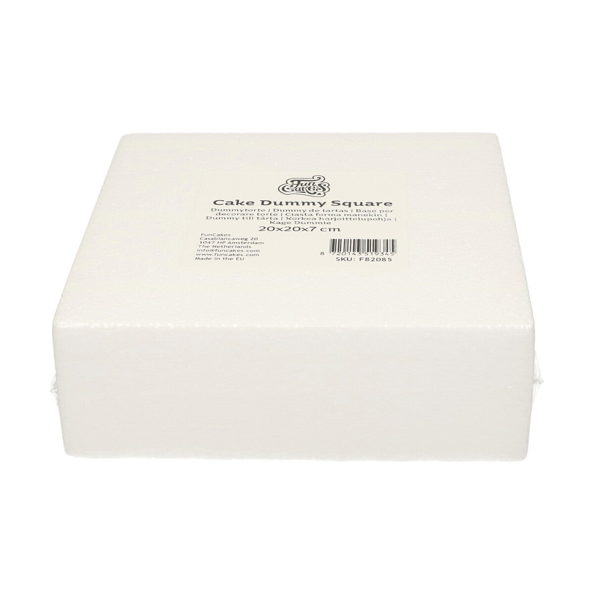 FunCakes Dummy - Gâteaux Polystyrène Carré 7cm -20x20cm-