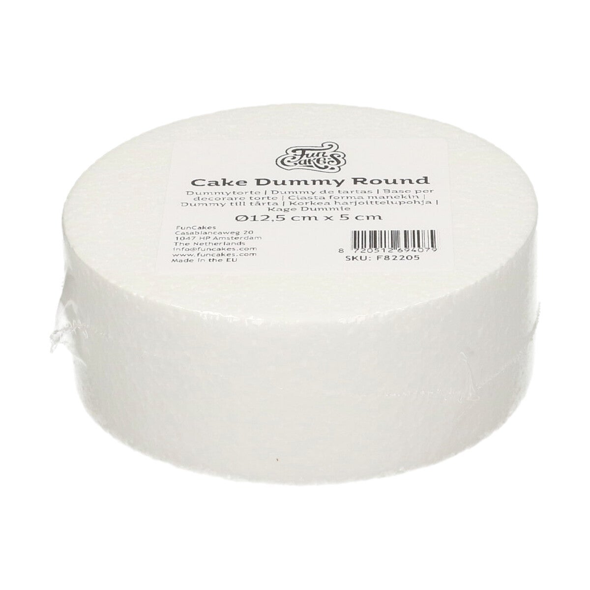 FunCakes Cake Dummy - Gâteaux Polystyrène Rond Ø12,5cmx5cm