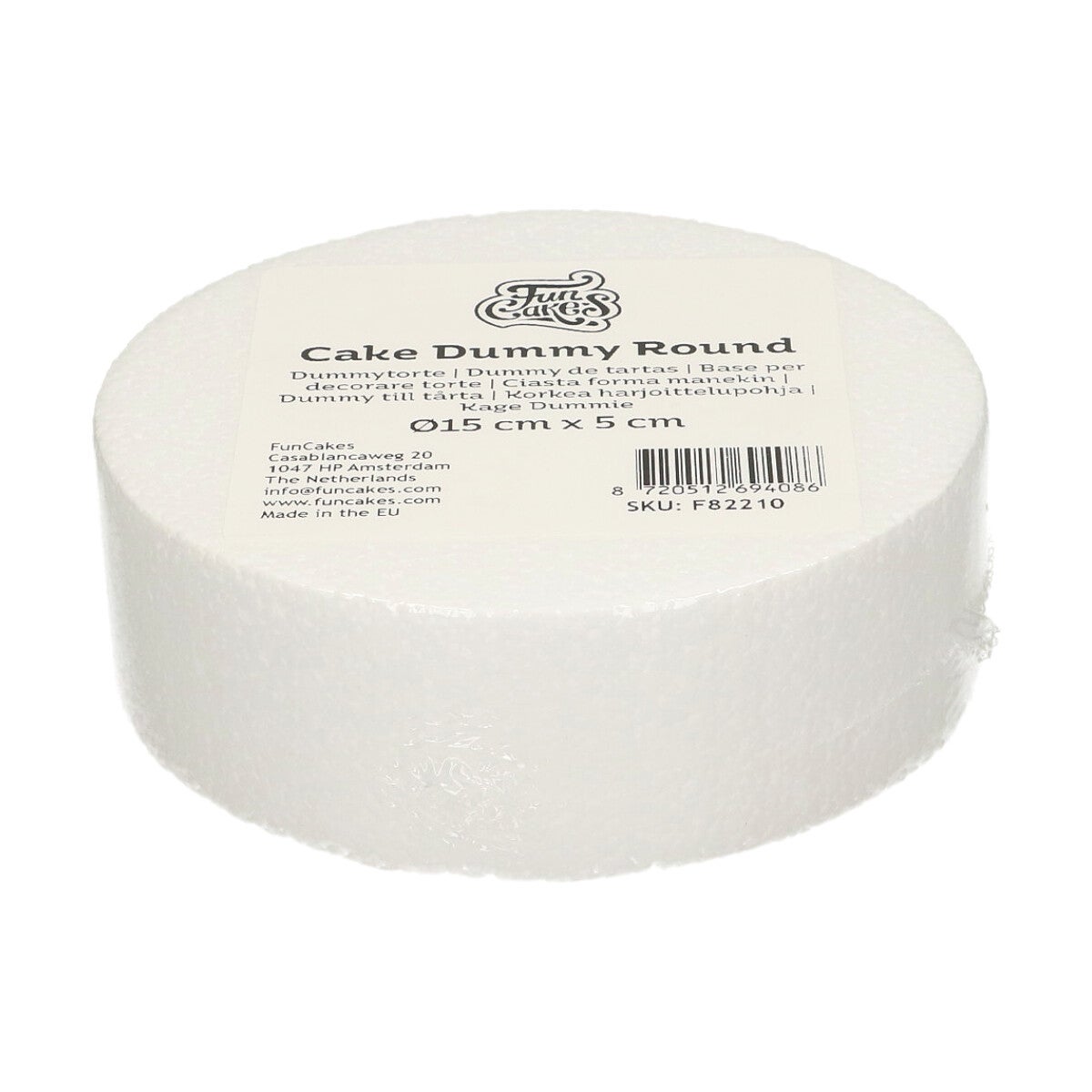 FunCakes Cake Dummy - Gâteaux Polystyrène Rond Ø15cm x 5cm