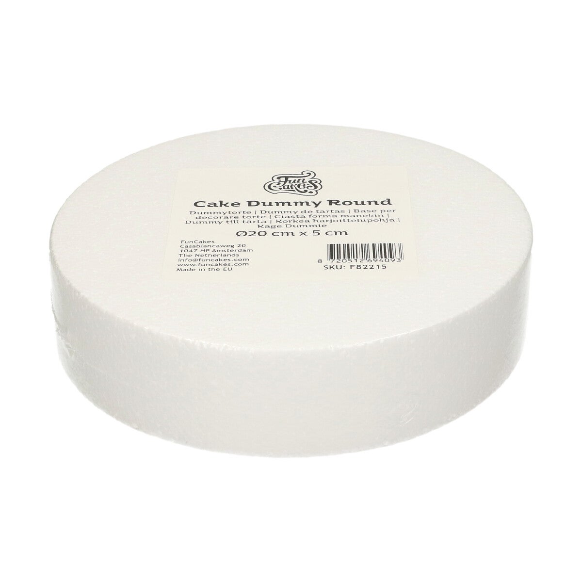 FunCakes Cake Dummy - Gâteaux Polystyrène Rond Ø20cm x 5cm