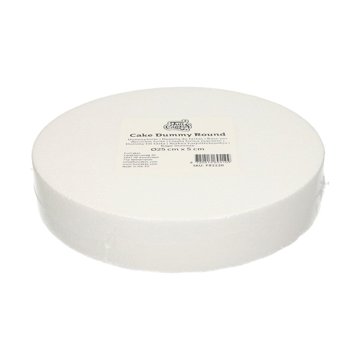 FunCakes Cake Dummy - Gâteaux Polystyrène Rond Ø25cm x 5cm