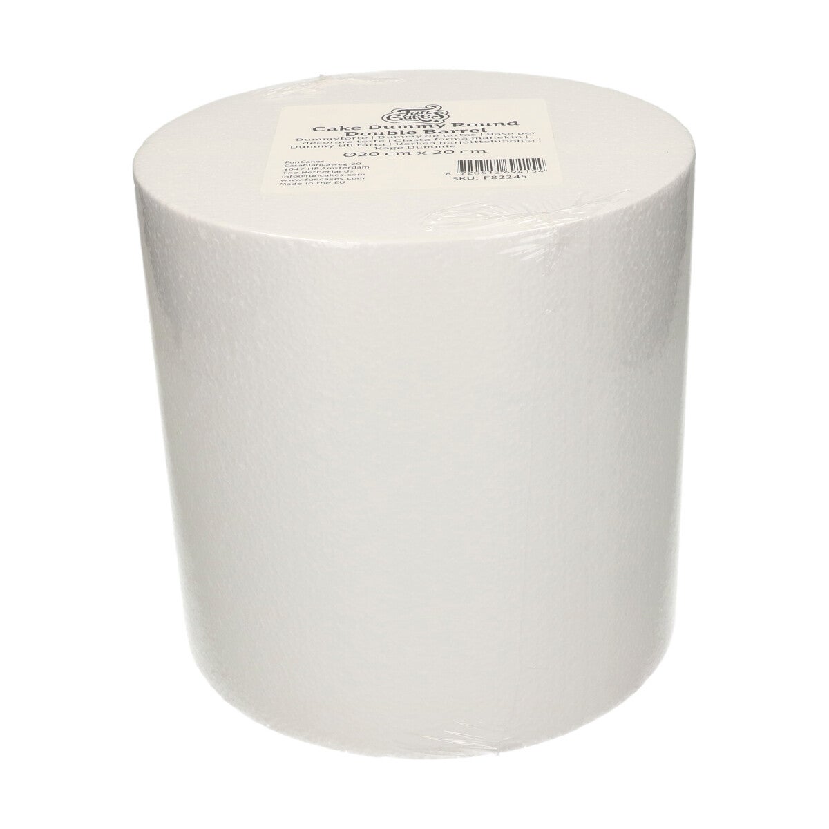 FunCakes Dummy Gâteaux Polystyrène Rond Double Baril Ø20cm