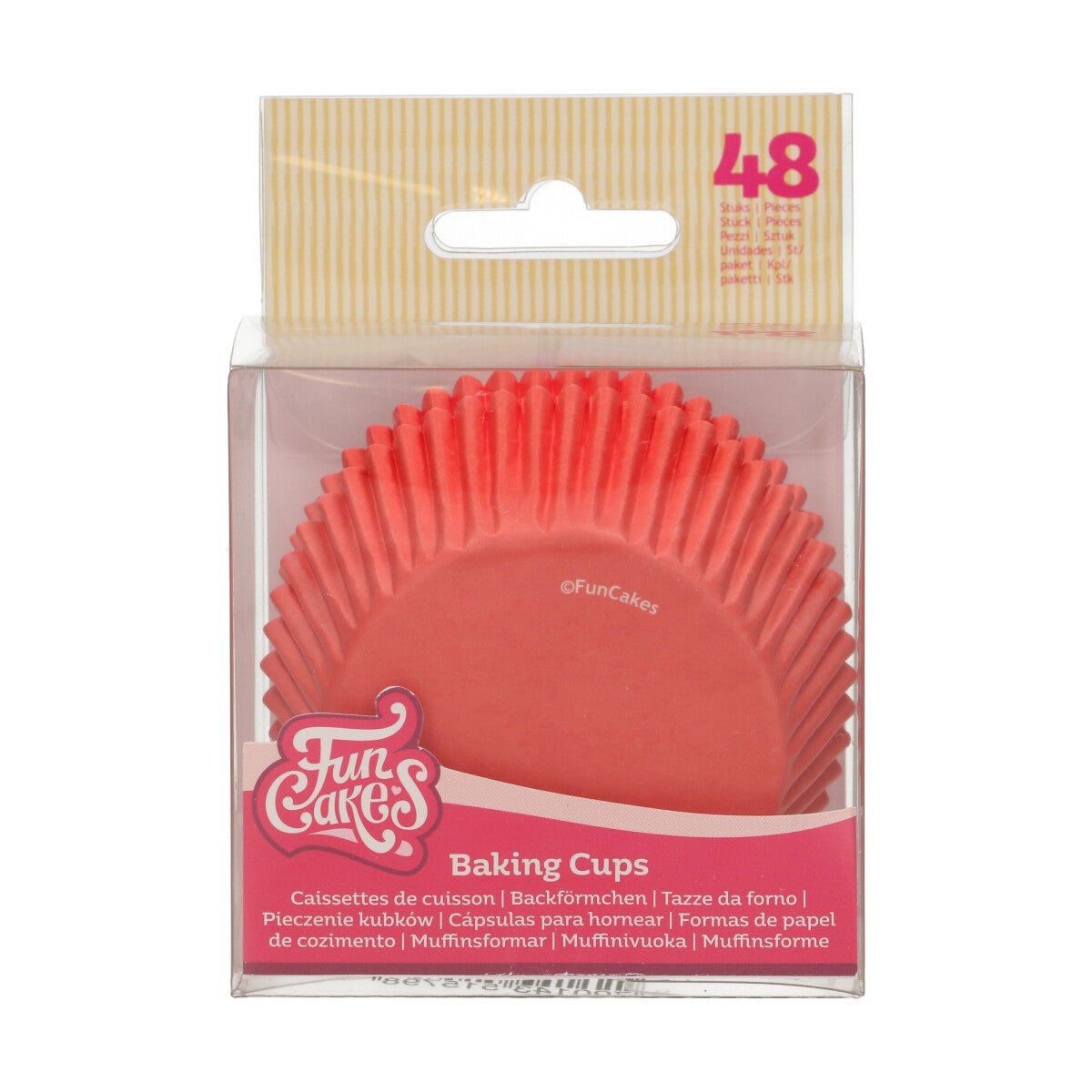 FunCakes Caissettes à Cupcakes Rouge pcs/48