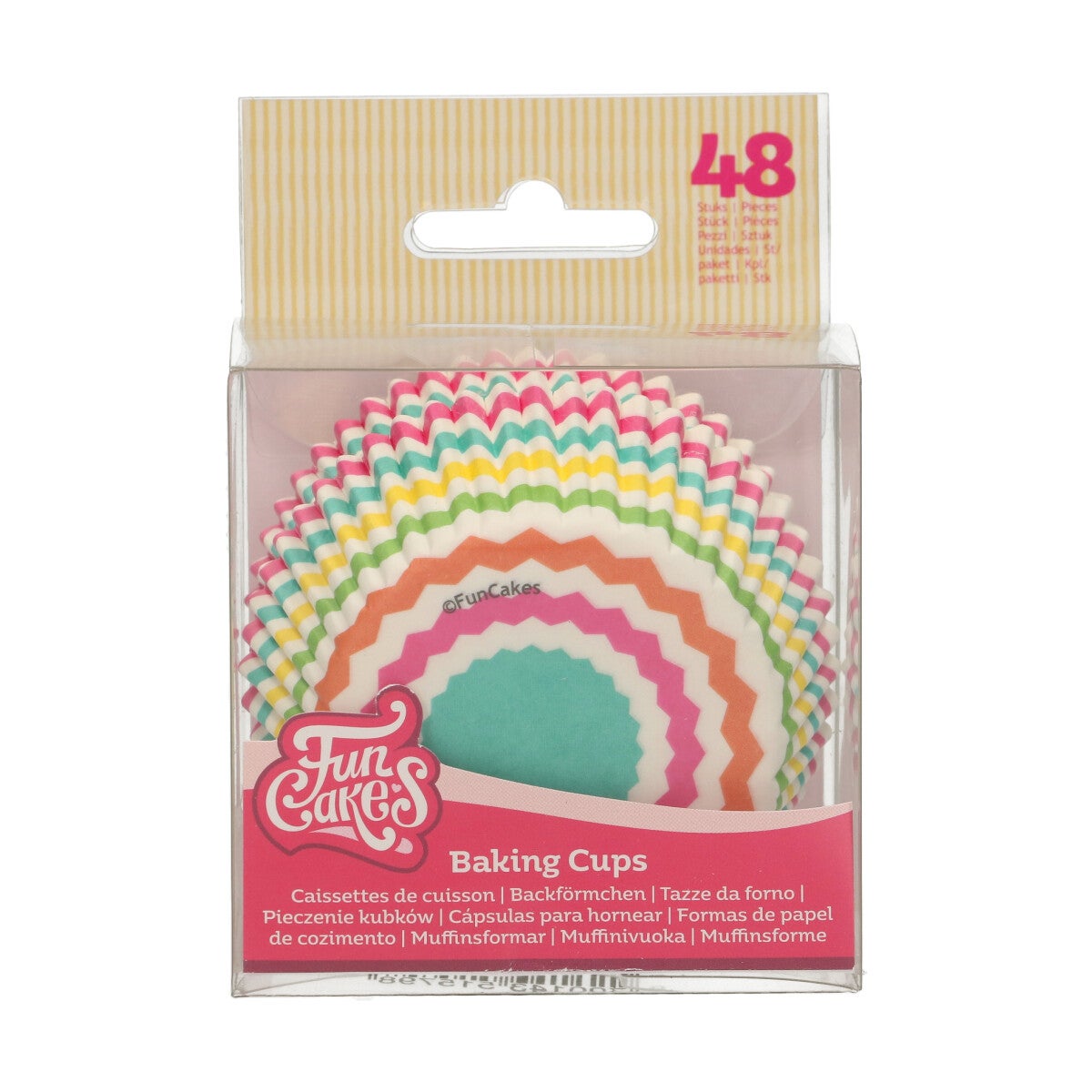 FunCakes Caissettes à Cupcakes Chevrons Colorés pcs/48