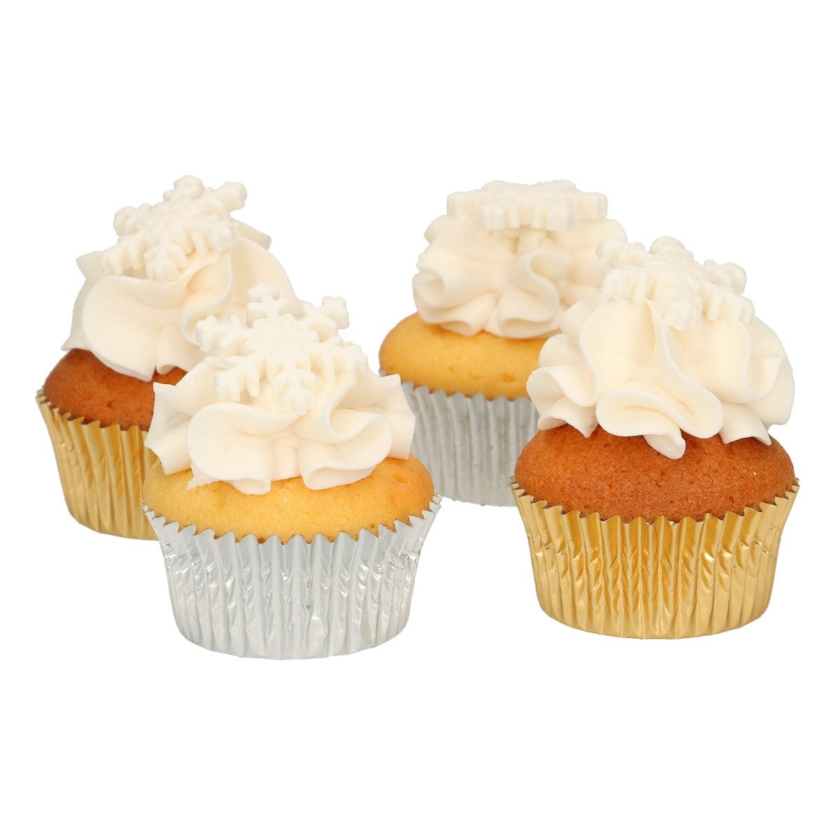 FunCakes Décors en Sucre Flocons de Neige Blanc Set/12