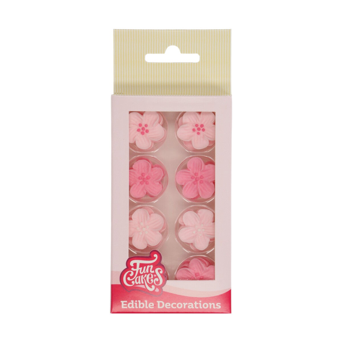 FunCakes Décorations en sucre Mélange de fleurs rose Set/24