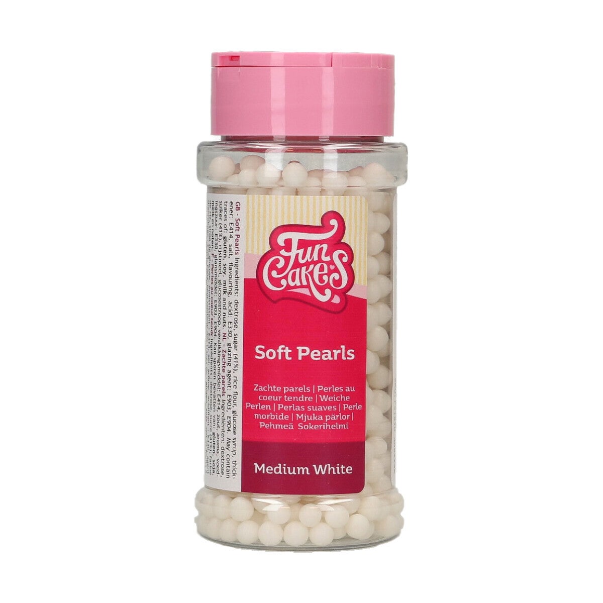 FunCakes Soft Pearls Medium White 60 g
