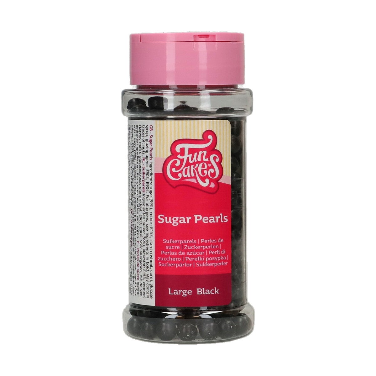 FunCakes Perles de sucre Grand Noir 80 g