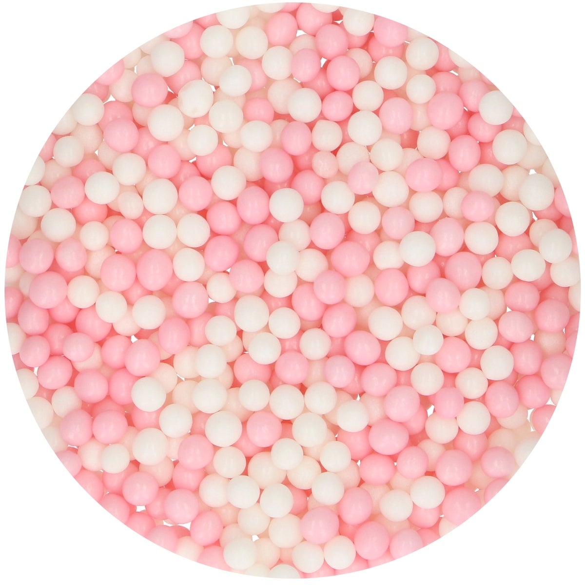 FunCakes Soft Pearls Medium Rose/Blanc 60 g